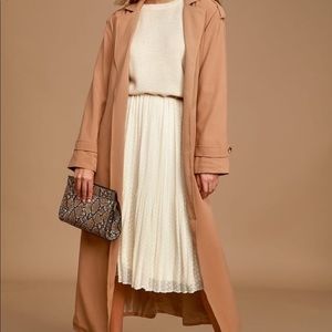 Lulus Camel Belted Trench Coat